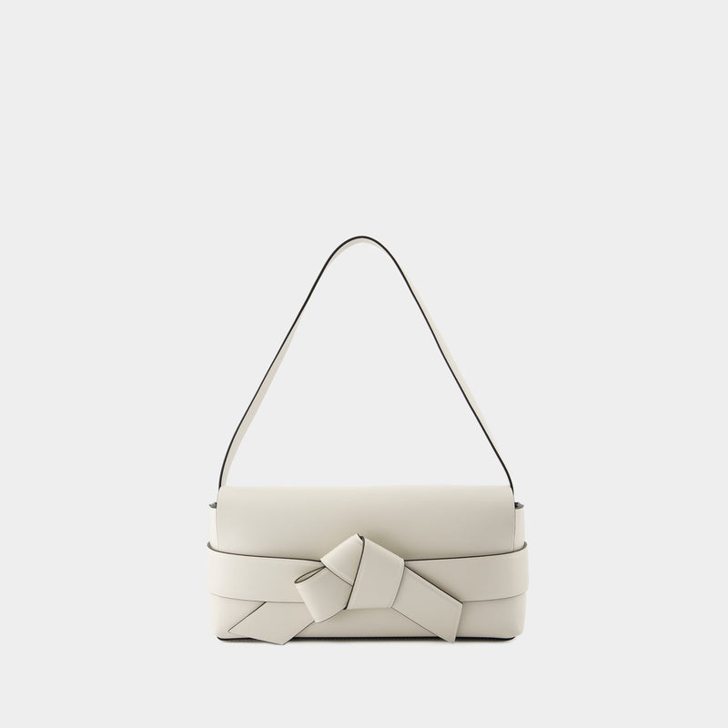 Musubi Elongated Hobo Bag - Acne Studios - Leather - White/Black