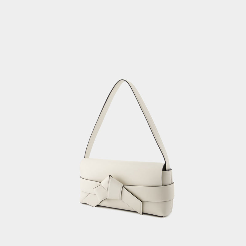 Musubi Elongated Hobo Bag - Acne Studios - Leather - White/Black