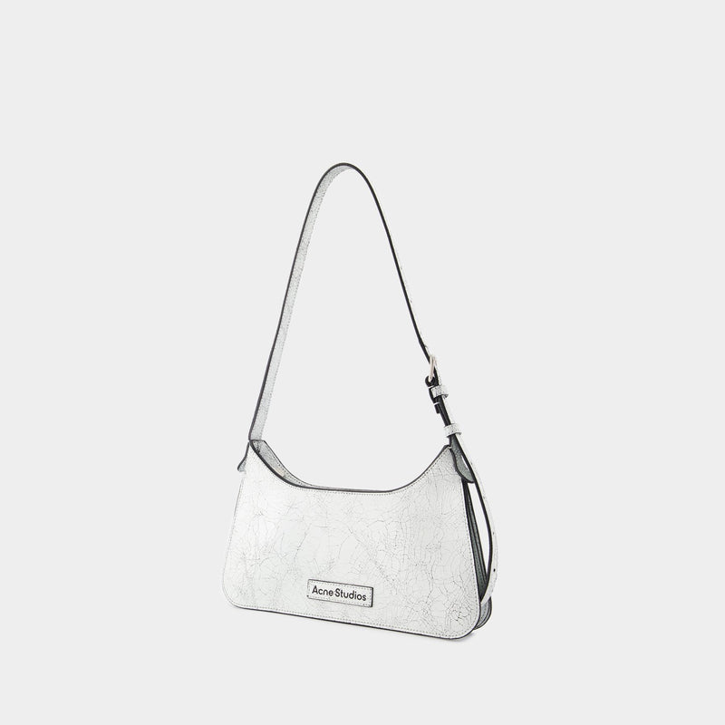 Platt Mini Crackle Hobo Bag - Acne Studios - Leather - White