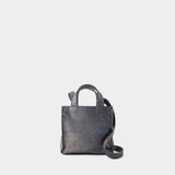 Mini Lunar Shopper Bag - Acne Studios - Leather - Silver/Blue