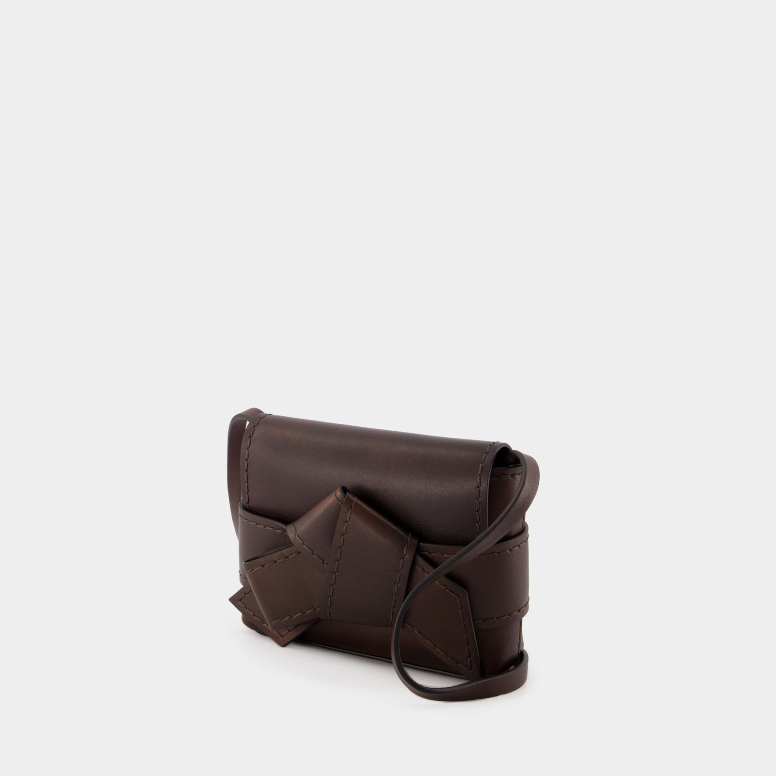 ミニヒスバッグ Mini Musubi Bag - Acne Studios - Leather - Brown