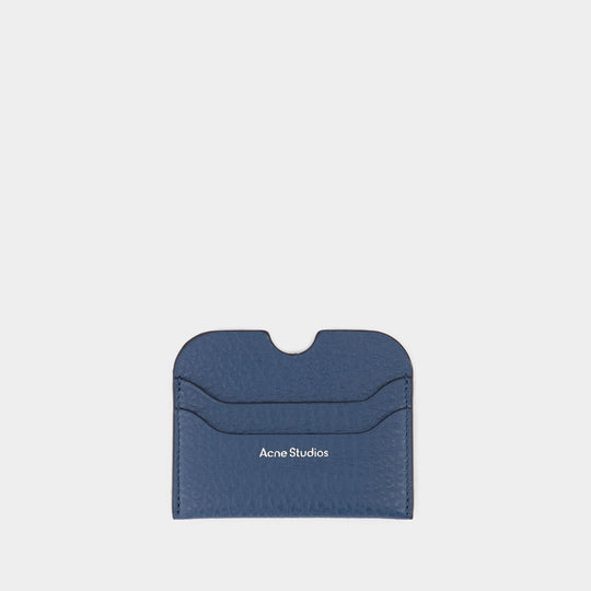 Card Holder - Acne Studios - Leather - Blue