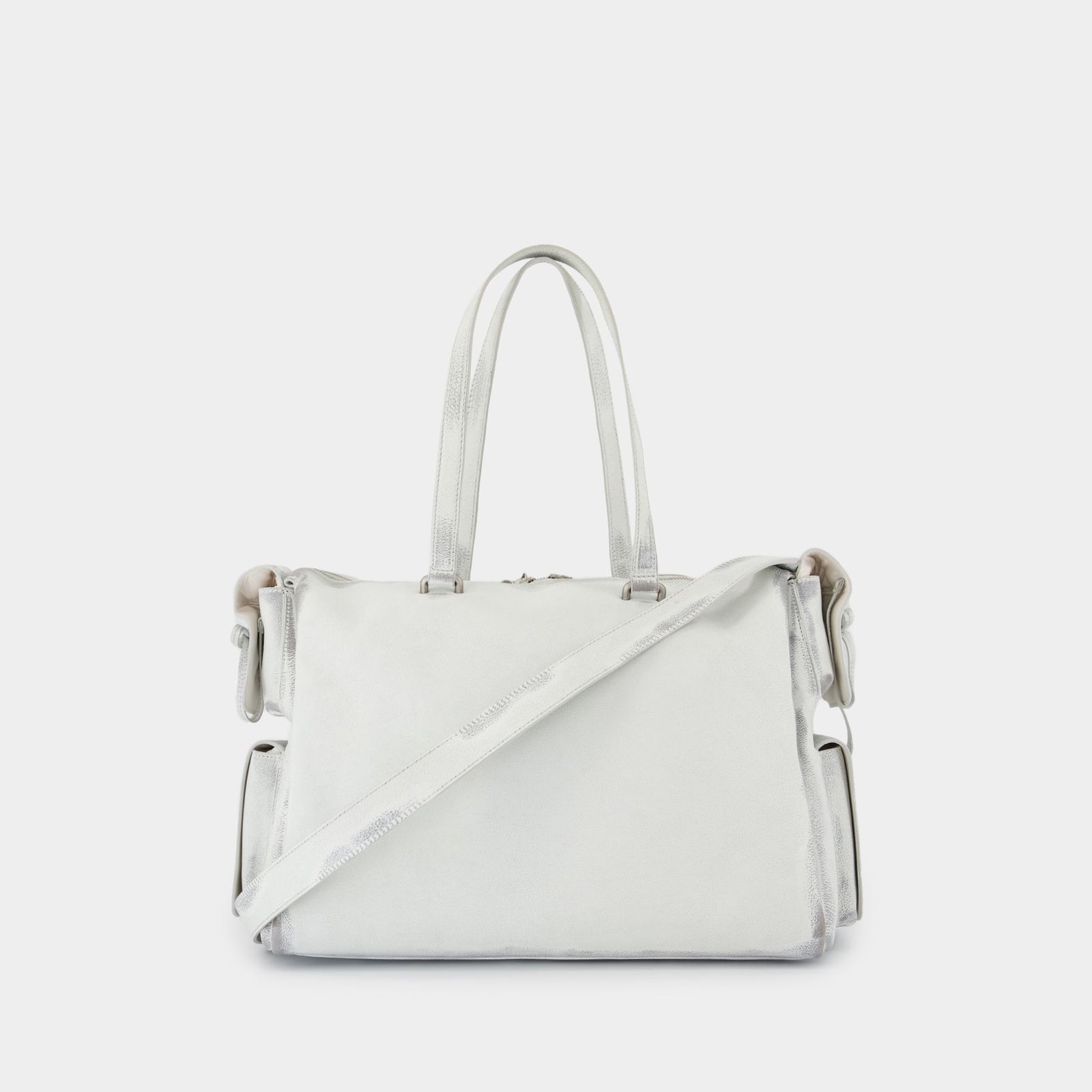 Acne Studios ホワイトボディバッグ Acne Studios: ホワイト Multipocket バッグ | SSENSE 日本