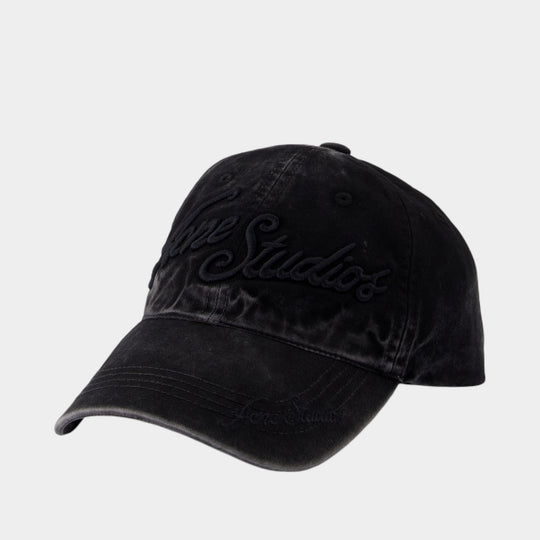 Cap - Acne Studios - Cotton - Black