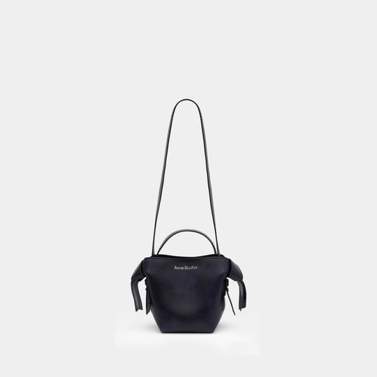 Musubi Mini Aged R Shoulder Bag - Acne Studios - Leather - Dark Blue