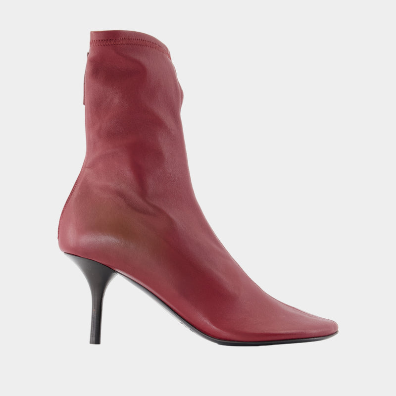 Ankle Boots - Acne Studios - Leather - Burgundy