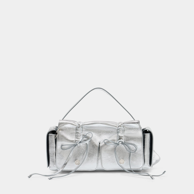 Multipocket Lux Shoulder Bag - Acne Studios - Leather - Silver