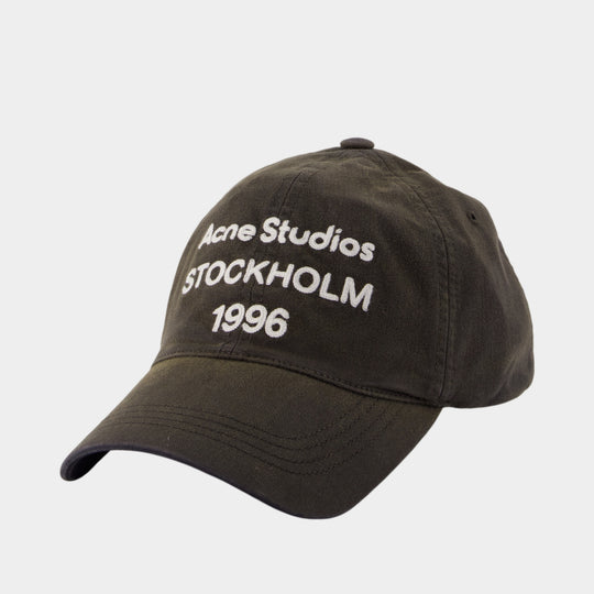 Cap - Acne Studios - Cotton - Faded Black