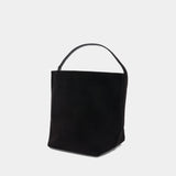 Belted shopping bag - TOTEME - Leather - Dark brown