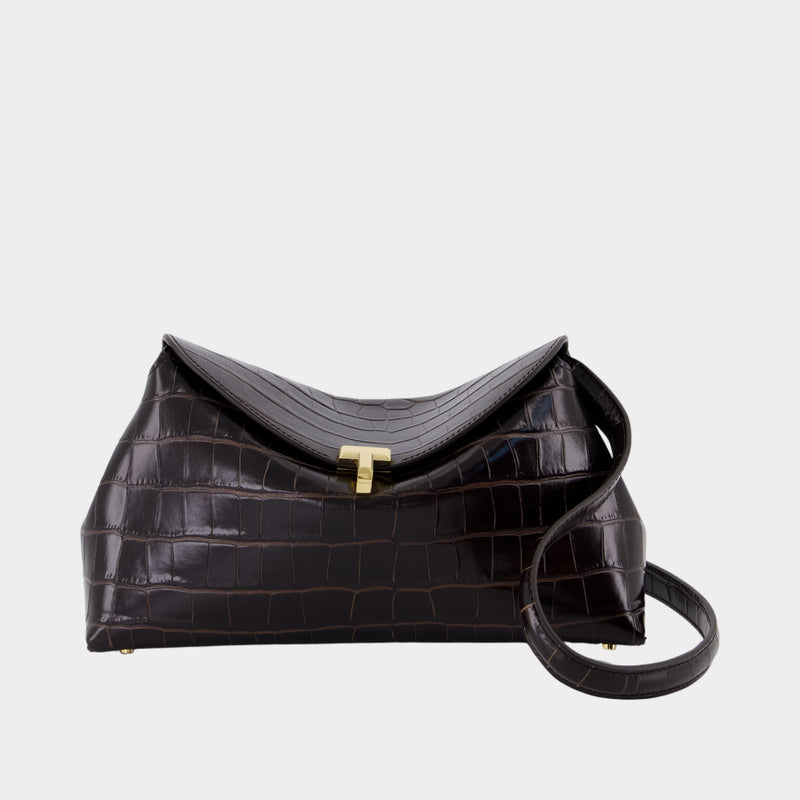 T-Lock Pouch - TOTEME - Leather - Brown