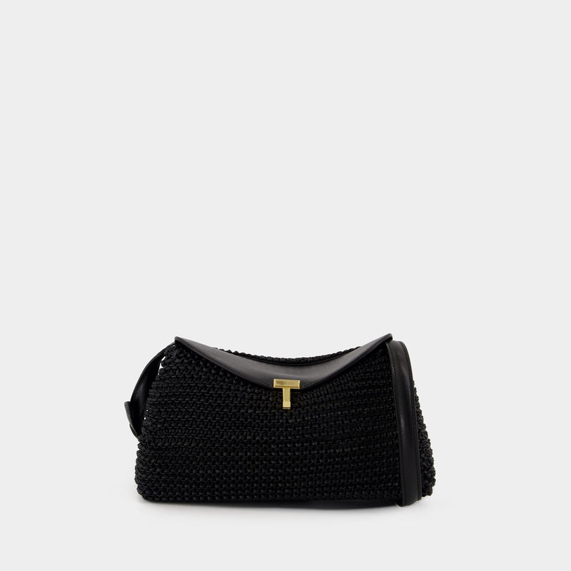 T-Lock Clutch - TOTEME - Leather - Black