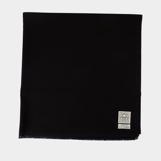 Scarf - TOTEME - Wool - Black