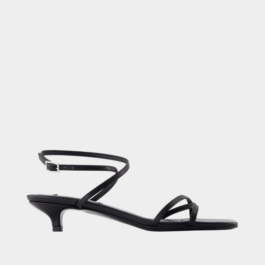 Crossover Sandals - TOTEME - Leather - Black