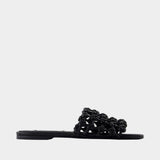 Braided Bandeau Sandals - TOTEME - Leather - Black