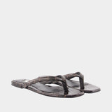 Croco Sandals - TOTEME - Leather - Brown