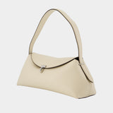 T-Lock Shoulder Bag - TOTEME - Leather - White