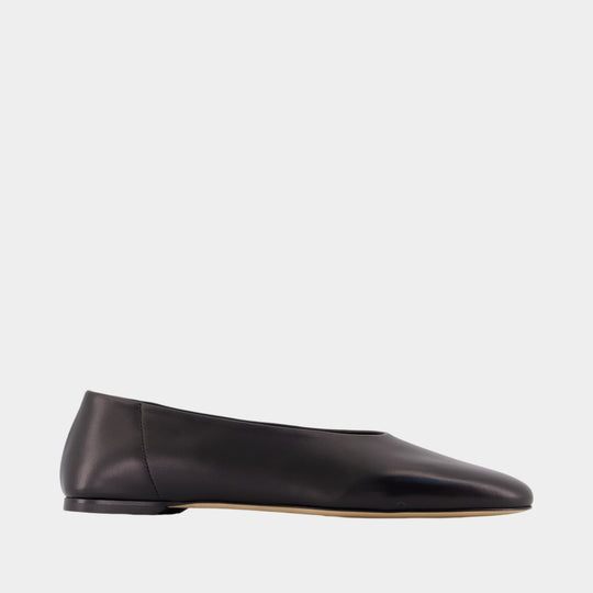 Slip Ballerinas - TOTEME - Leather - Black