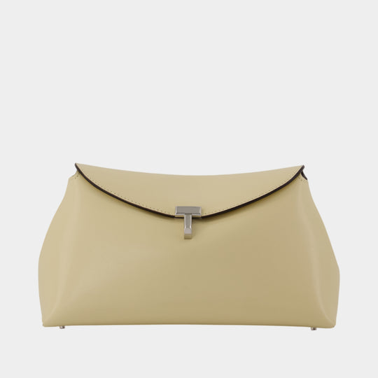 T-Lock Clutch Bag – TOTEME – Leather – Ivory