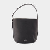 Petite Belted Shopper Bag - TOTEME - Leather - Black