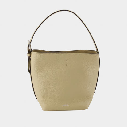 Petite Belted Shopper Bag - TOTEME - Leather - Beige