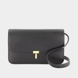 T-Lock Crossbody - TOTEME - Leather - Black