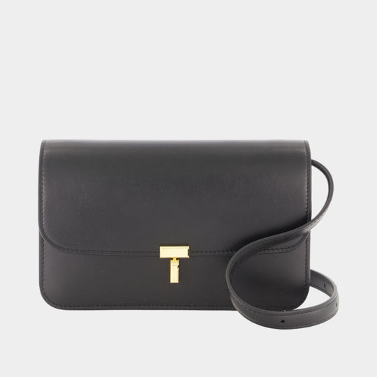 T-Lock Crossbody - TOTEME - Leather - Black