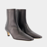 Mid-heel ankle boots - TOTEME - Leather - Black