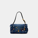 The Large Dual Shoulder Shopper Bag - Marc Jacobs - Cotton - Blue