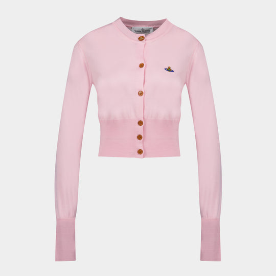 Bea Cropped Cardi T-Shirt - Vivienne Westwood - Wool - Pink