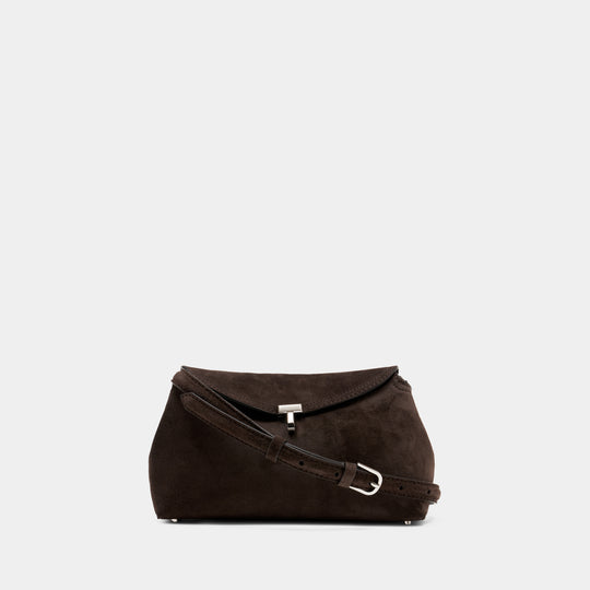 T-Lock Clutch - TOTEME - Leather - Brown