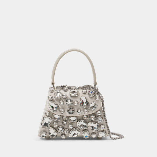 Crystal Mini Bag - SELF PORTRAIT - Satin - Ivory