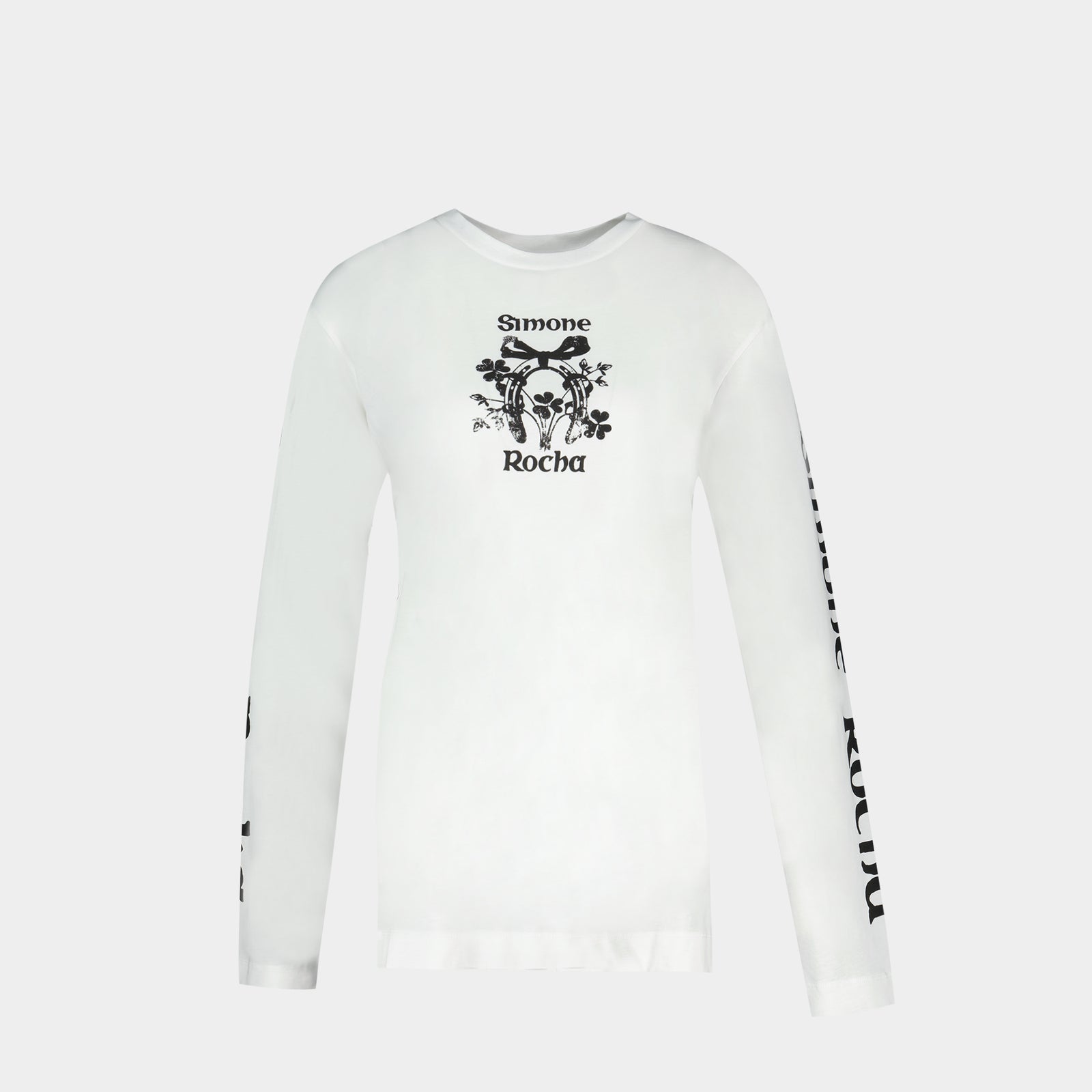 Coming Up Roses T-Shirt - Simone Rocha - Cotton - White
