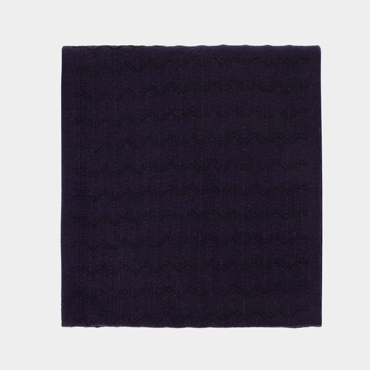 Big Wavy Scarf - OFFICINE GENERALE - Wool - Black