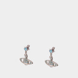 Mini Relief Drop Earrings - Vivienne Westwood - Metal - Silver