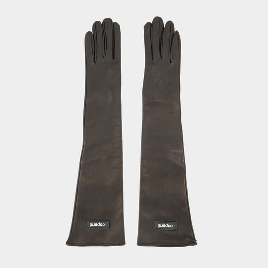 Long Patch Gloves - Coperni - Leather - Black