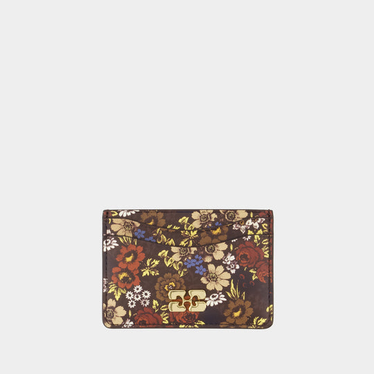 Bou Card Holder - Ganni - Synthetic - Brown