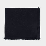 Stevie Strass Western Scarf - Zadig & Voltaire - Cashmere - Black