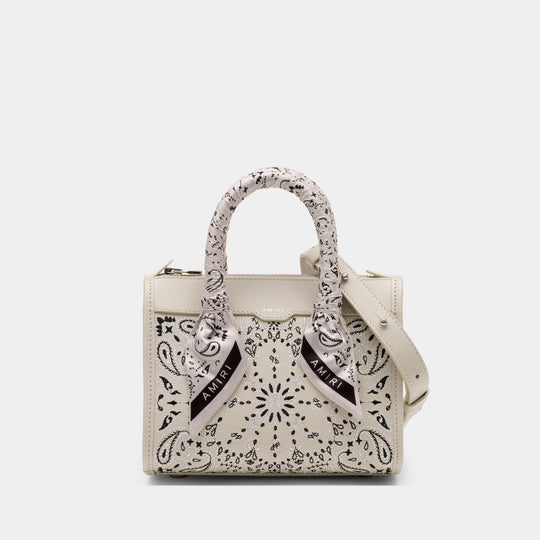 Bandana Micro Triangle Purse - Amiri - Leather - White