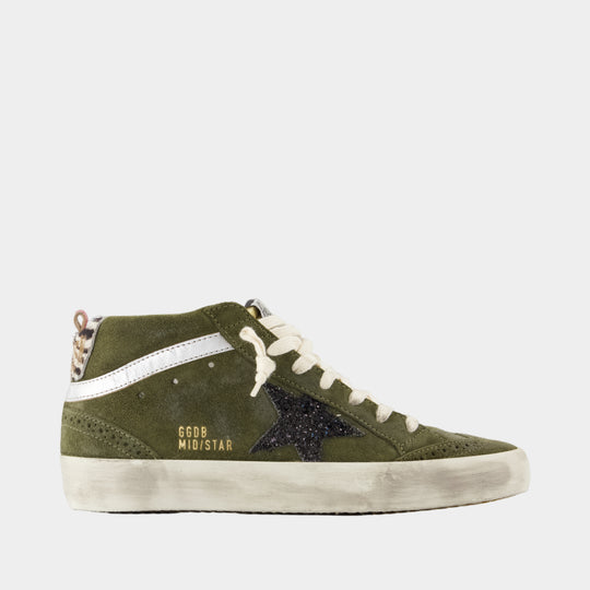Mid Star Sneakers - Golden Goose Deluxe Brand - Leather - Green