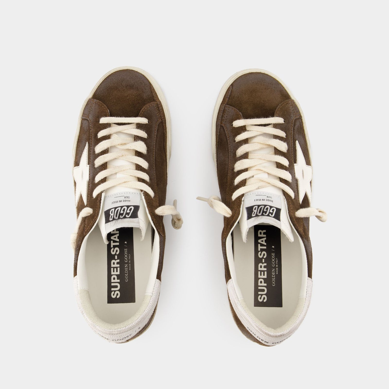 Super Star Sneakers Golden Goose Deluxe Brand Leather Brown