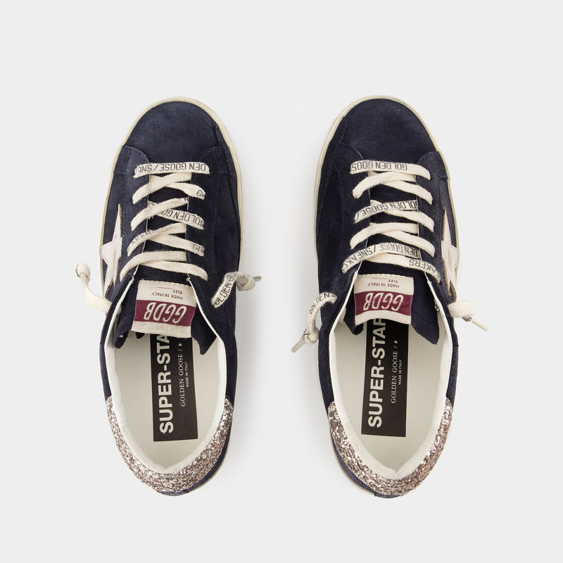 Super Star Sneakers Golden Goose Deluxe Brand Leather Blue