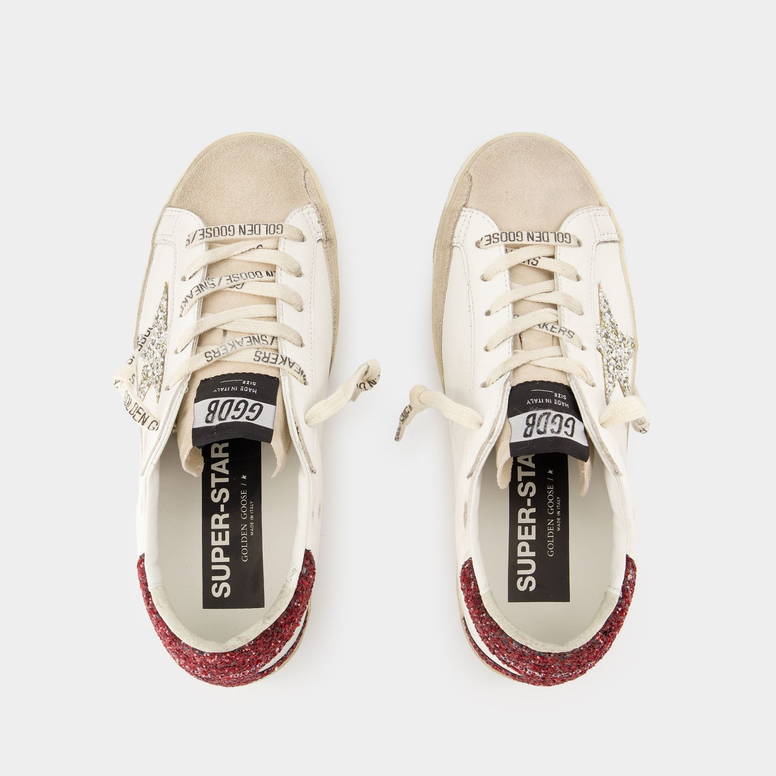 Super Star Sneakers Golden Goose Deluxe Brand Leather White/Burg