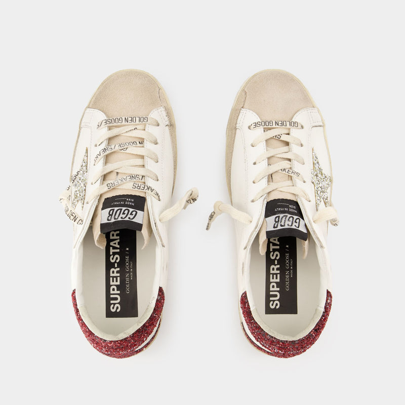 Golden Goose Sneakers Logo Women's White Leather Super-Star With