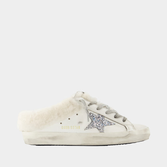 Super Star Sabot Sandals - Golden Goose Deluxe Brand - Leather - White