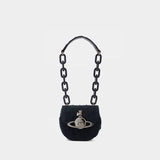 Jodie Saddle Shoulder Bag - Vivienne Westwood - Cotton - Black