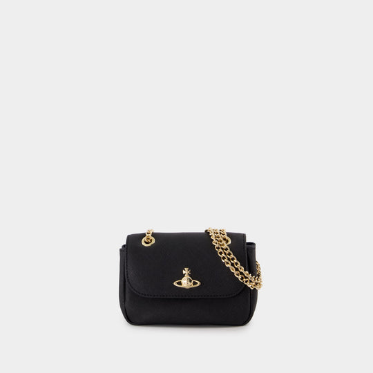 Small Chain Crossbody - Vivienne Westwood - Leather - Black