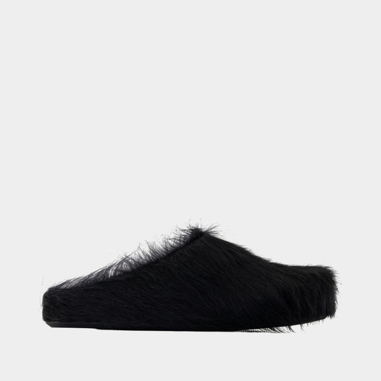 Fussbett Sabot Mules - Marni - Leather - Black