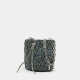 Charm-D Small Shoulder Bag - DIESEL - Cotton - Blue