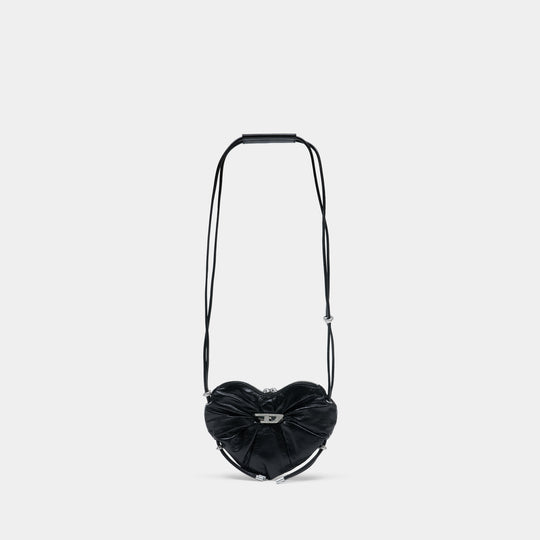 Scrunch-D Heart Crossbody - DIESEL - Leather - Black