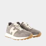 H601 Allacciato H Patch Sneakers - Hogan - Leather - Grey